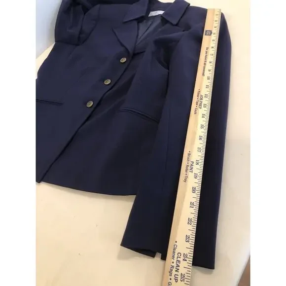 Tahari Arthur S Levine Women Jacket 10 Long Sleeve Clueless Preppy Office Siren - Picture 8 of 11